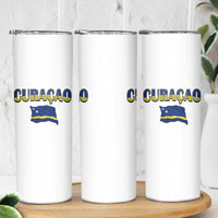 Vintage Curacao Flag Skinny Tumbler Dutch Caribbean Heritage Gift