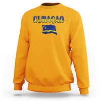 Vintage Curacao Flag Sweatshirt Dutch Caribbean Heritage Gift