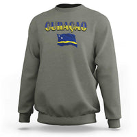 Vintage Curacao Flag Sweatshirt Dutch Caribbean Heritage Gift