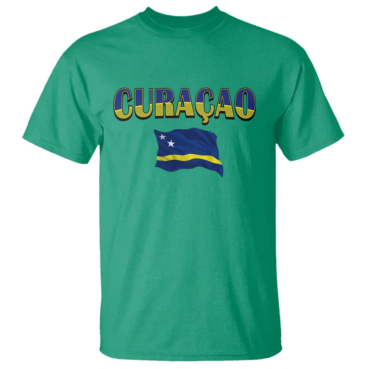 Vintage Curacao Flag T Shirt Dutch Caribbean Heritage Gift