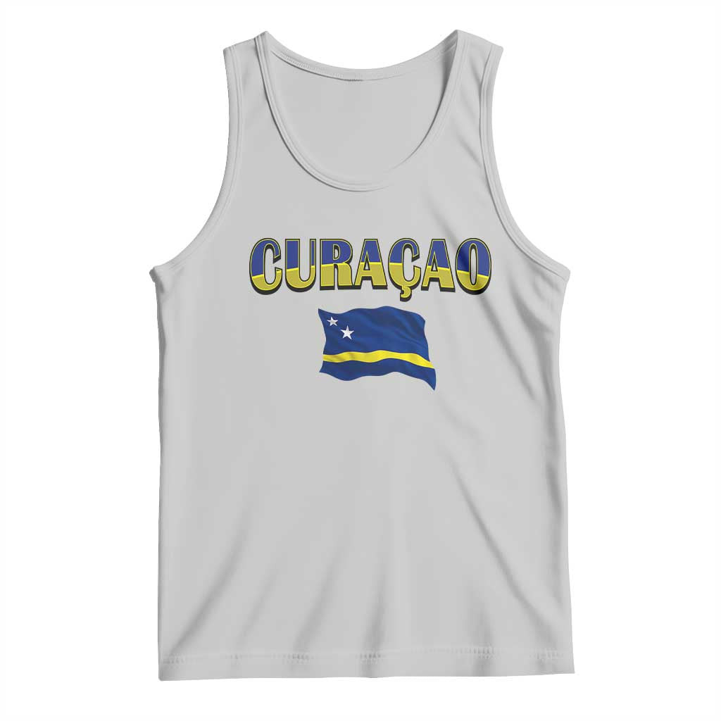 Vintage Curacao Flag Tank Top Dutch Caribbean Heritage Gift