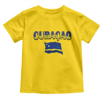 Vintage Curacao Flag Toddler T Shirt Dutch Caribbean Heritage Gift