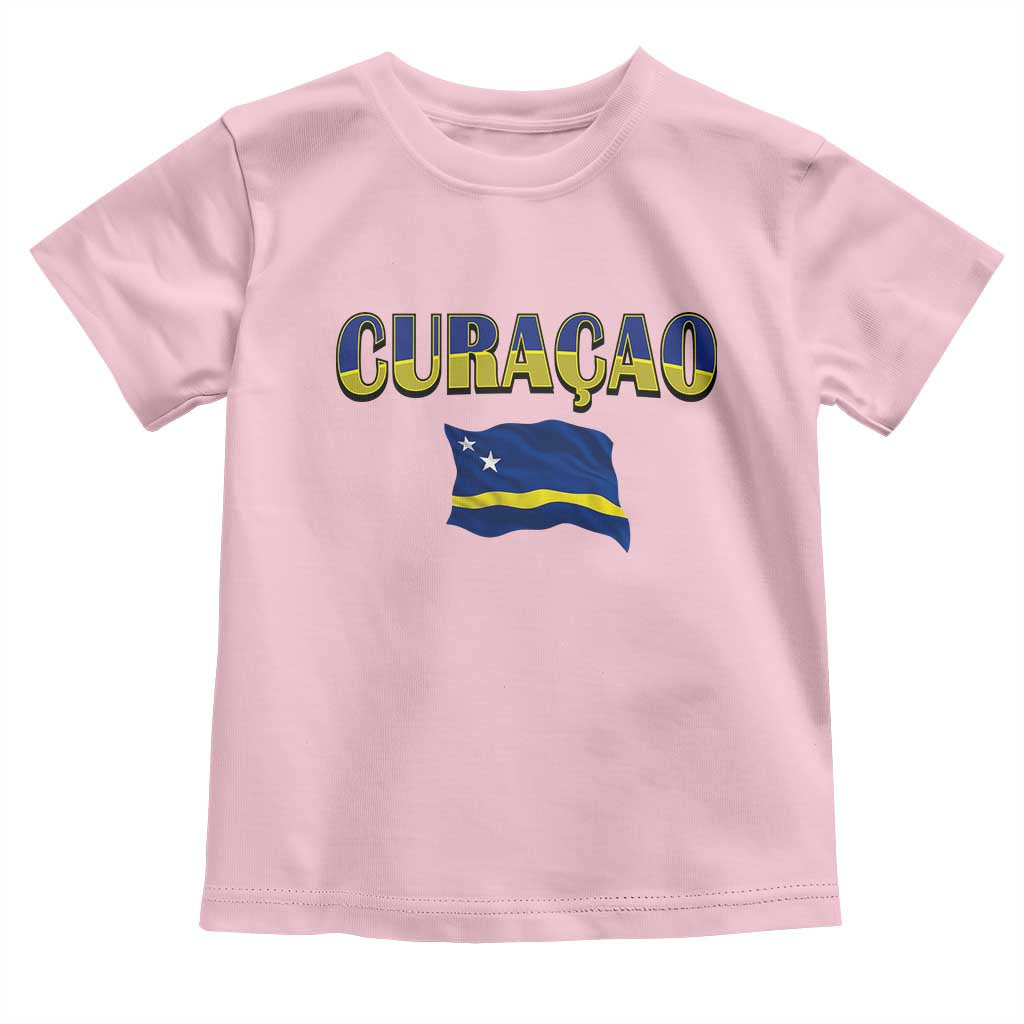 Vintage Curacao Flag Toddler T Shirt Dutch Caribbean Heritage Gift