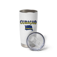 Vintage Curacao Flag Tumbler Cup Dutch Caribbean Heritage Gift