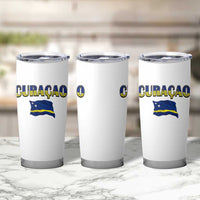 Vintage Curacao Flag Tumbler Cup Dutch Caribbean Heritage Gift