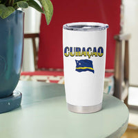 Vintage Curacao Flag Tumbler Cup Dutch Caribbean Heritage Gift