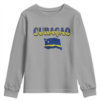 Vintage Curacao Flag Youth Sweatshirt Dutch Caribbean Heritage Gift