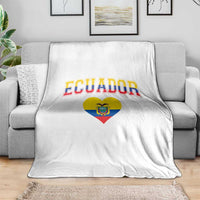 Vintage Ecuador Flag Heart Throw Blanket Proud Ecuadorian Heritage Gift