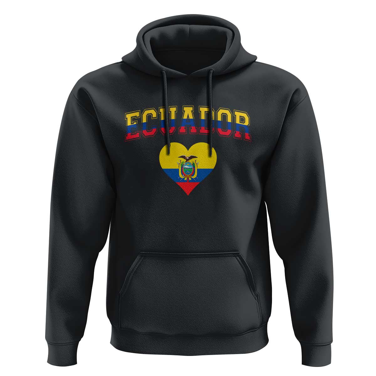 Vintage Ecuador Flag Heart Hoodie Proud Ecuadorian Heritage Gift