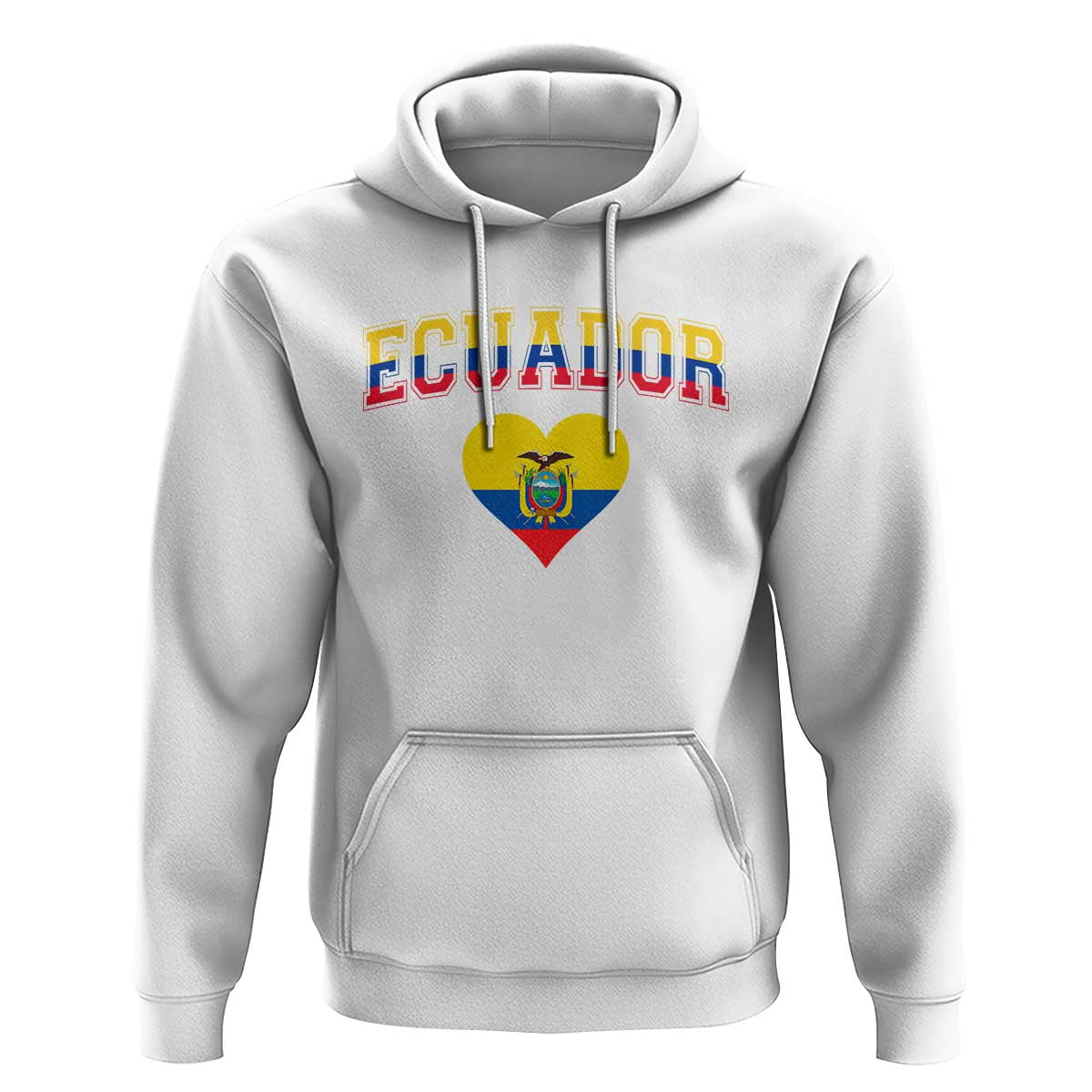 Vintage Ecuador Flag Heart Hoodie Proud Ecuadorian Heritage Gift