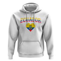 Vintage Ecuador Flag Heart Hoodie Proud Ecuadorian Heritage Gift