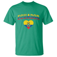 Vintage Ecuador Flag Heart T Shirt Proud Ecuadorian Heritage Gift