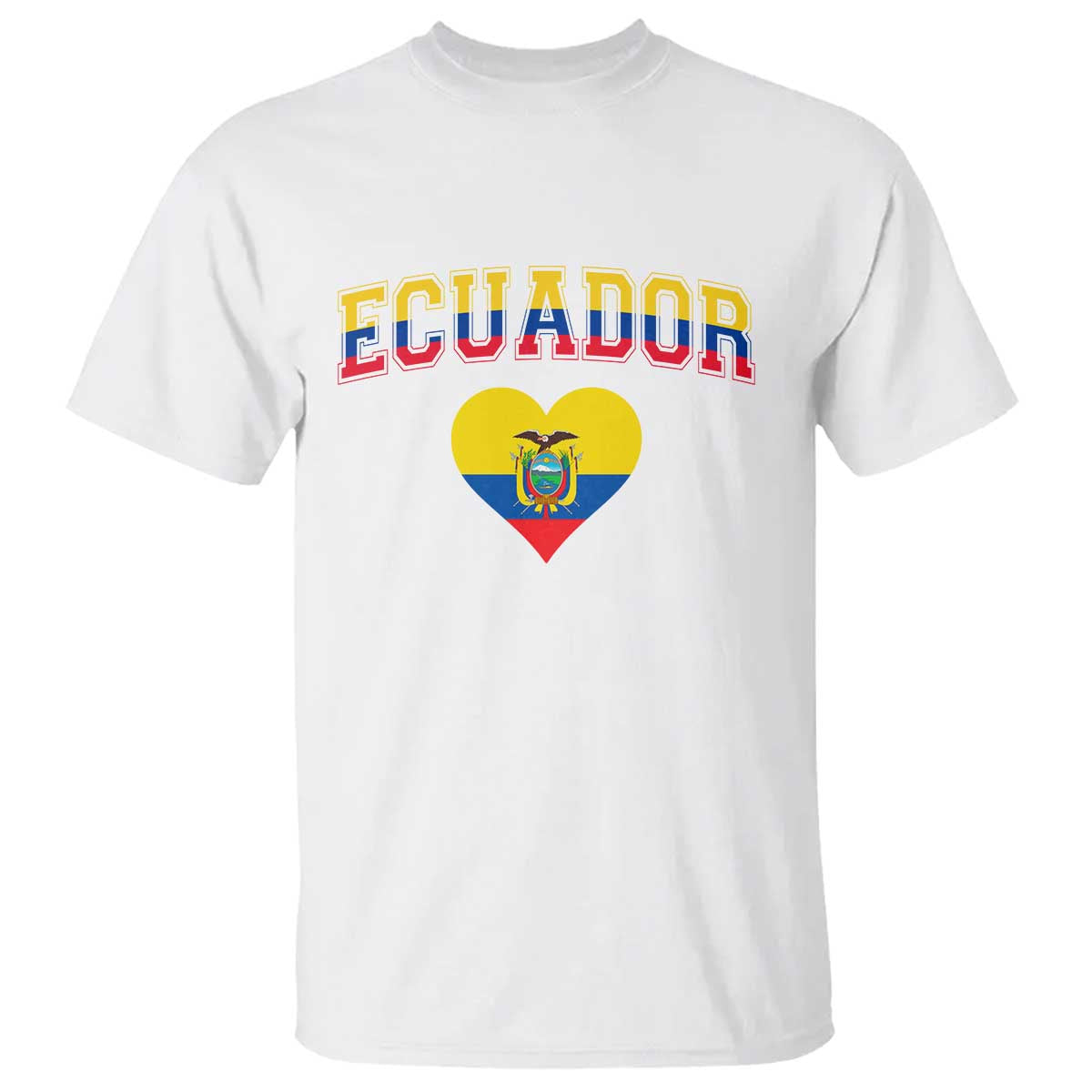 Vintage Ecuador Flag Heart T Shirt Proud Ecuadorian Heritage Gift