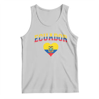 Vintage Ecuador Flag Heart Tank Top Proud Ecuadorian Heritage Gift