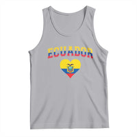 Vintage Ecuador Flag Heart Tank Top Proud Ecuadorian Heritage Gift