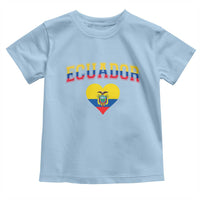 Vintage Ecuador Flag Heart Toddler T Shirt Proud Ecuadorian Heritage Gift