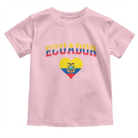 Vintage Ecuador Flag Heart Toddler T Shirt Proud Ecuadorian Heritage Gift