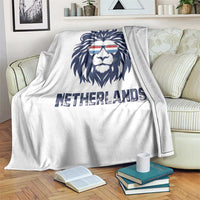 Cool Dutch Lion With Sunglasses Throw Blanket Netherlands Pride Gift