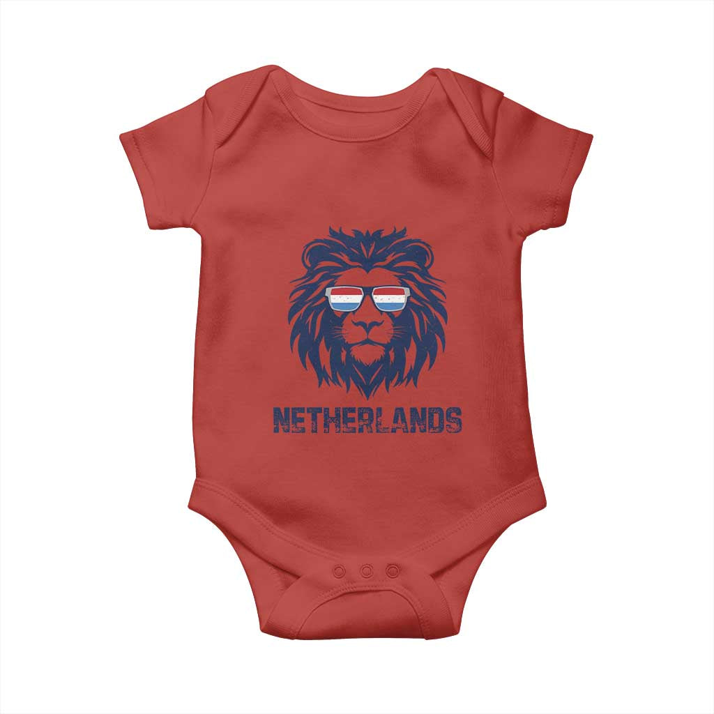 Cool Dutch Lion With Sunglasses Baby Onesie Netherlands Pride Gift