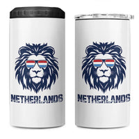 Cool Dutch Lion With Sunglasses 4 in 1 Can Cooler Tumbler Netherlands Pride Gift