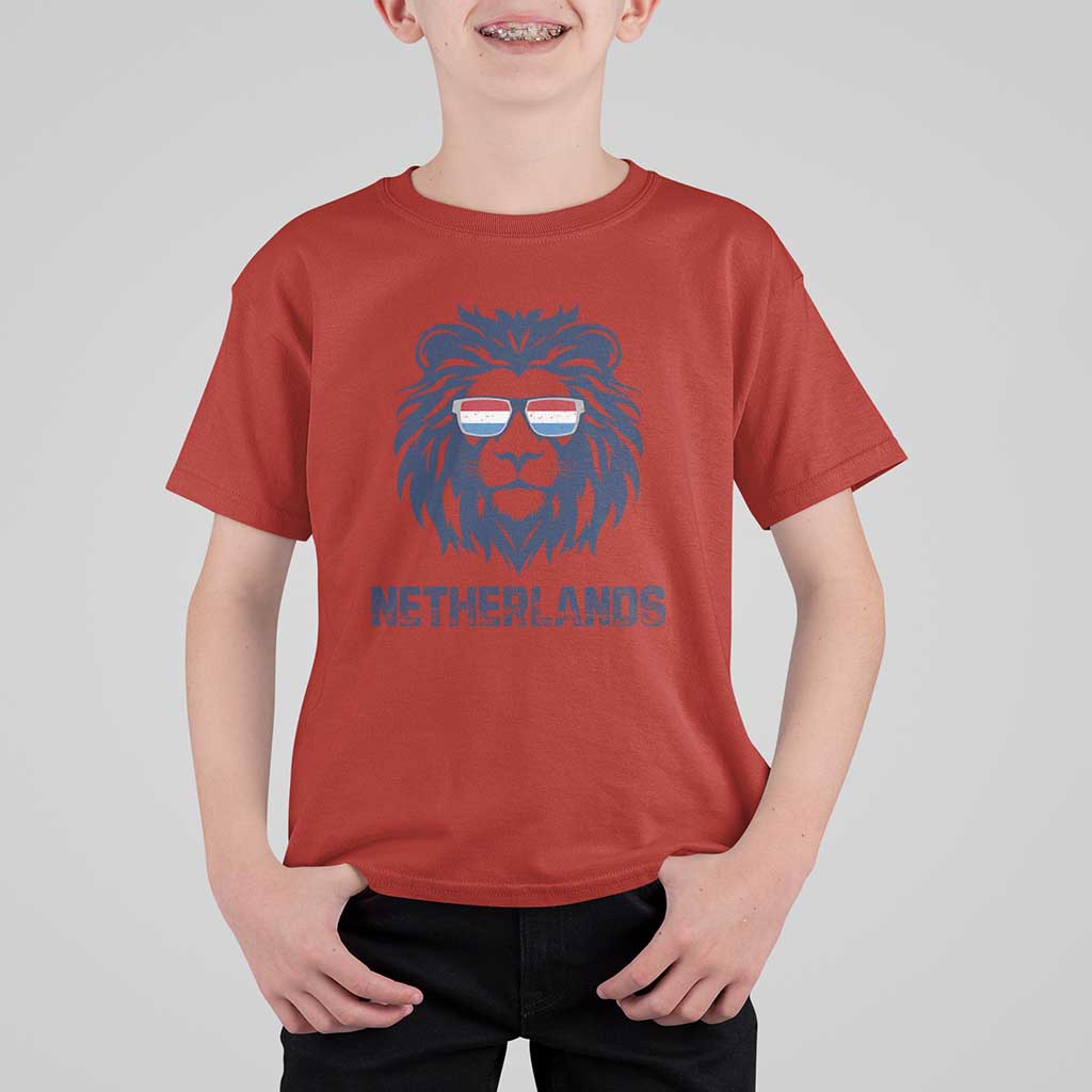 Cool Dutch Lion With Sunglasses T Shirt For Kid Netherlands Pride Gift