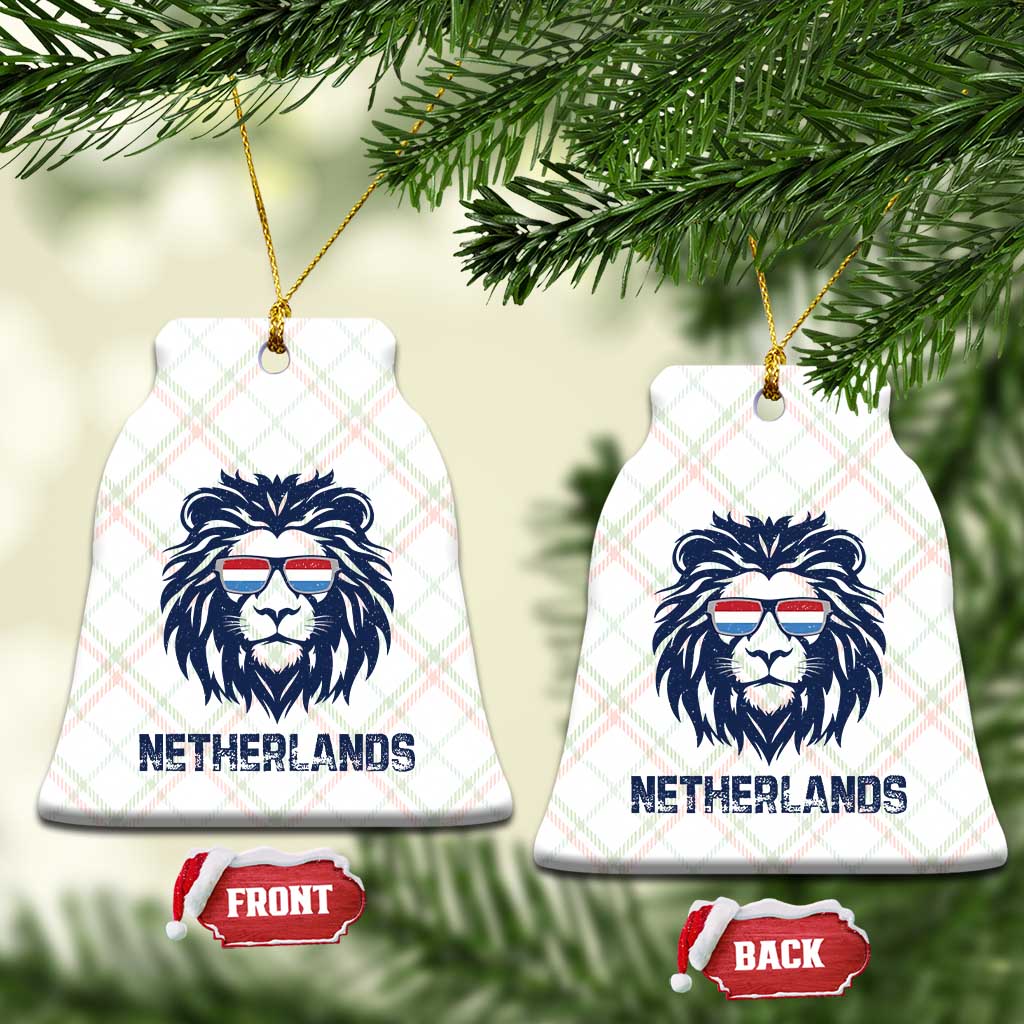 Cool Dutch Lion With Sunglasses Ceramic Ornament Netherlands Pride Gift