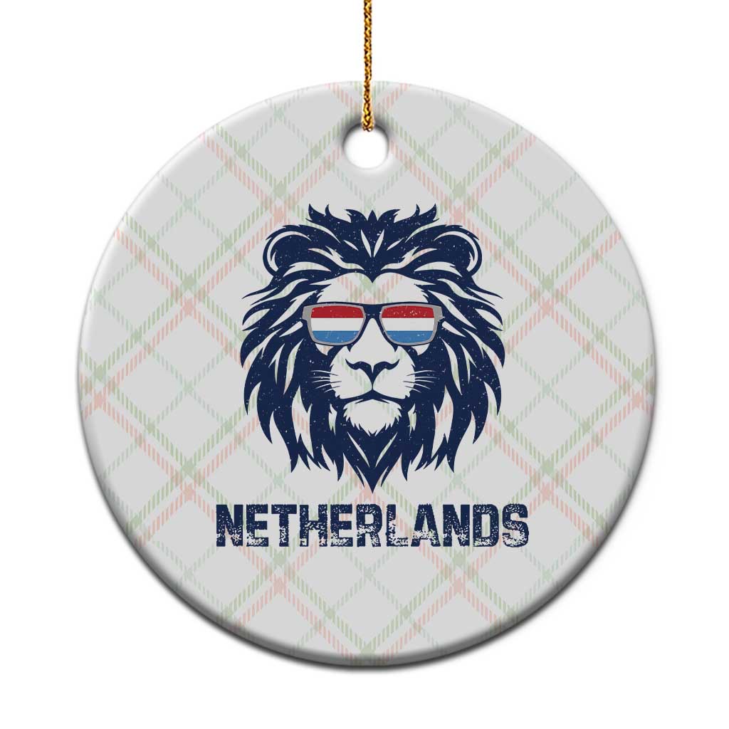 Cool Dutch Lion With Sunglasses Ceramic Ornament Netherlands Pride Gift