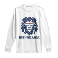 Cool Dutch Lion With Sunglasses Long Sleeve Shirt Netherlands Pride Gift