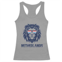 Cool Dutch Lion With Sunglasses Racerback Tank Top Netherlands Pride Gift
