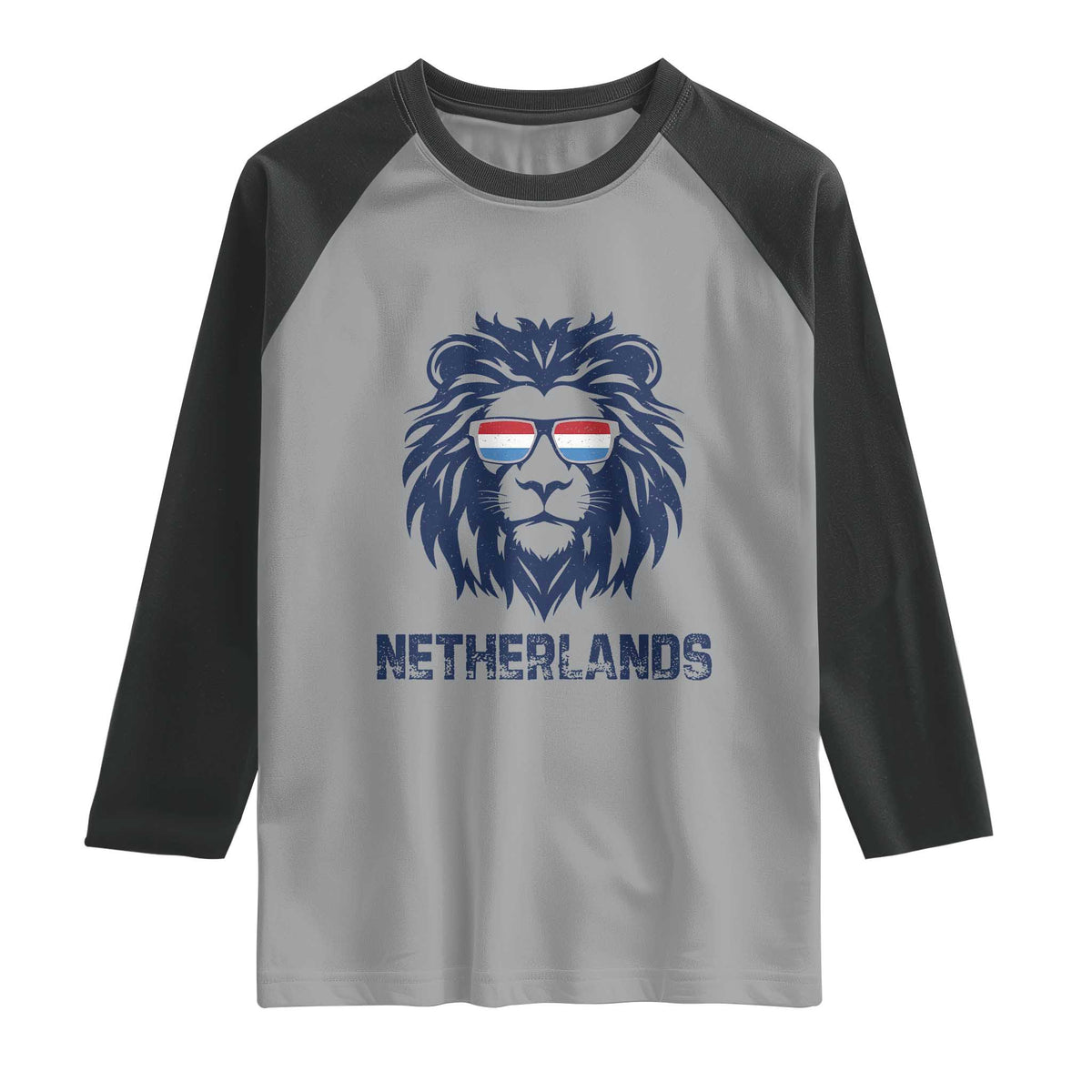 Cool Dutch Lion With Sunglasses Raglan Shirt Netherlands Pride Gift