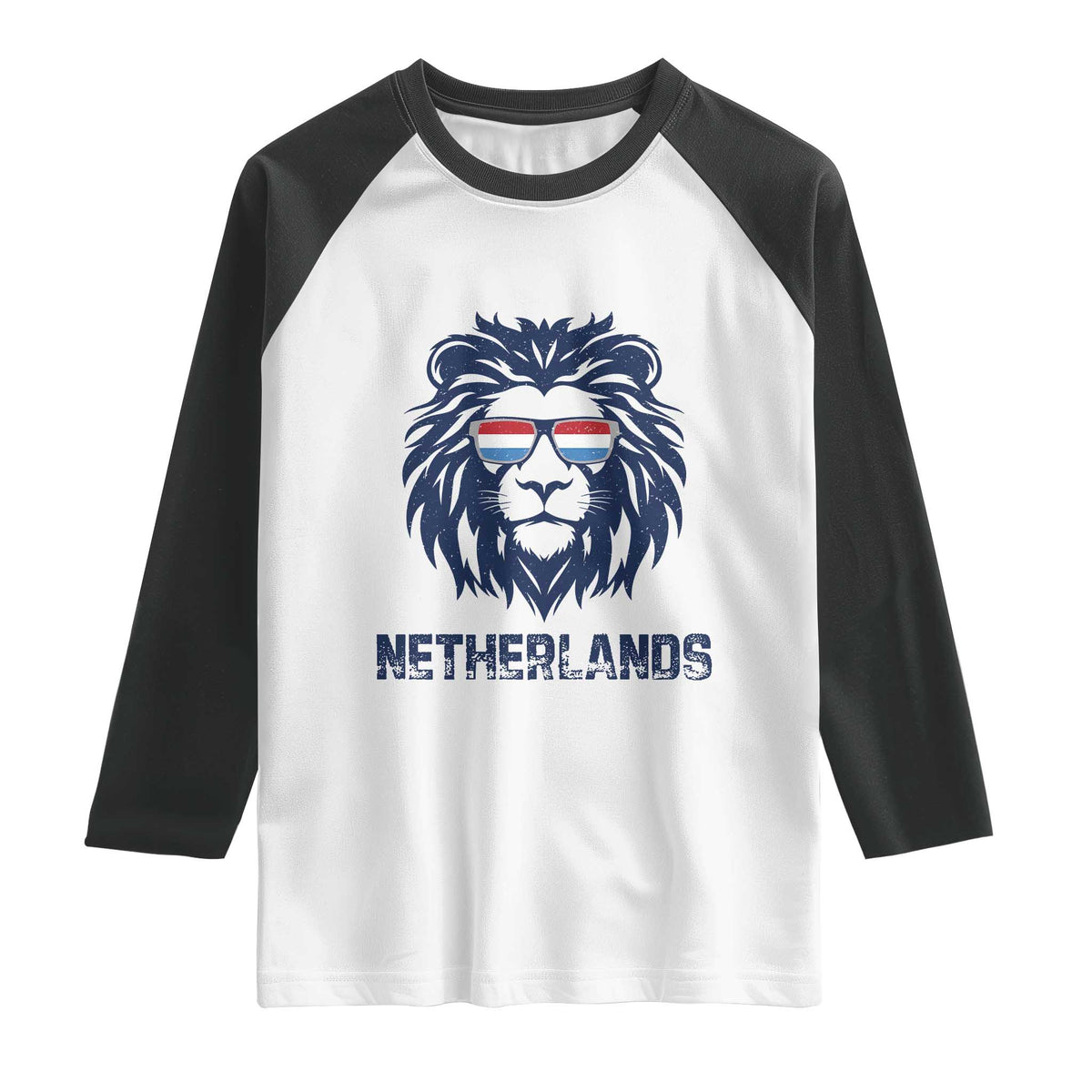 Cool Dutch Lion With Sunglasses Raglan Shirt Netherlands Pride Gift