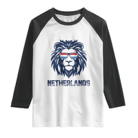 Cool Dutch Lion With Sunglasses Raglan Shirt Netherlands Pride Gift
