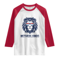 Cool Dutch Lion With Sunglasses Raglan Shirt Netherlands Pride Gift