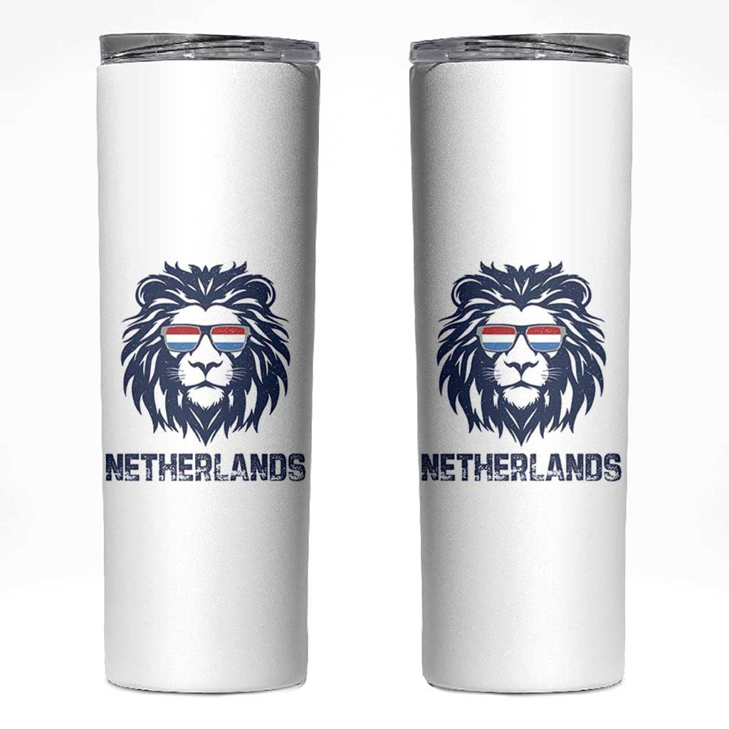 Cool Dutch Lion With Sunglasses Skinny Tumbler Netherlands Pride Gift