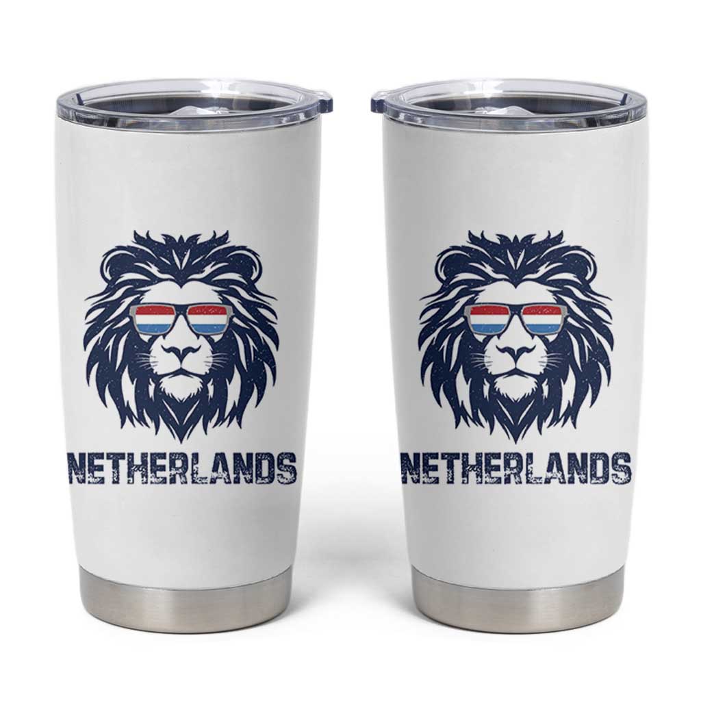 Cool Dutch Lion With Sunglasses Tumbler Cup Netherlands Pride Gift