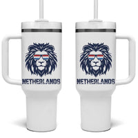 Cool Dutch Lion With Sunglasses Tumbler With Handle Netherlands Pride Gift