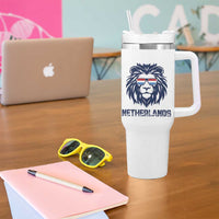 Cool Dutch Lion With Sunglasses Tumbler With Handle Netherlands Pride Gift