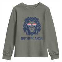 Cool Dutch Lion With Sunglasses Youth Sweatshirt Netherlands Pride Gift