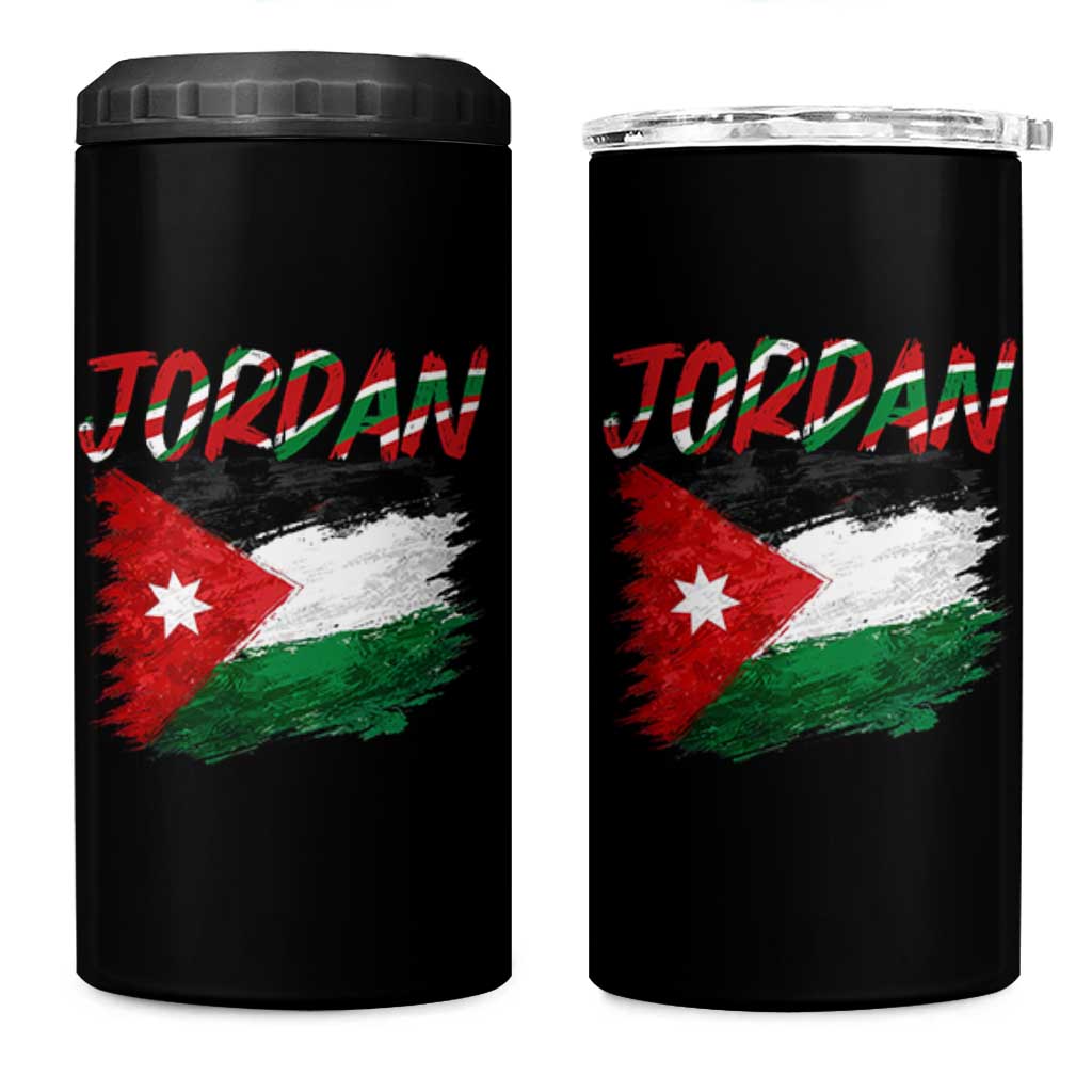 Vintage Jordan Pride 4 in 1 Can Cooler Tumbler Proud Jordanian Roots Gift