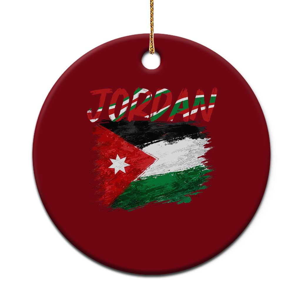 Vintage Jordan Pride Ceramic Ornament Proud Jordanian Roots Gift