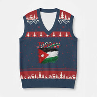 Vintage Jordan Pride V-Neck Knit Sweater Vest Proud Jordanian Roots Gift