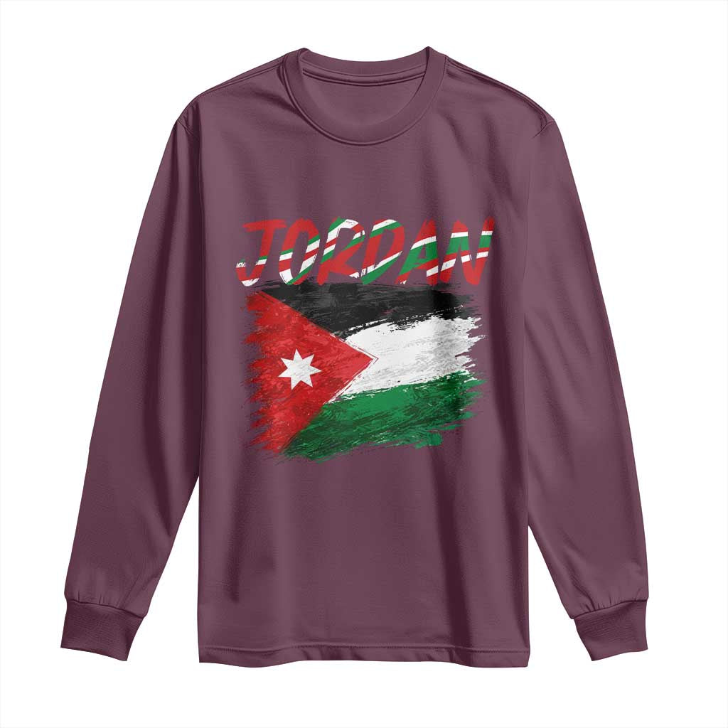 Vintage Jordan Pride Long Sleeve Shirt Proud Jordanian Roots Gift