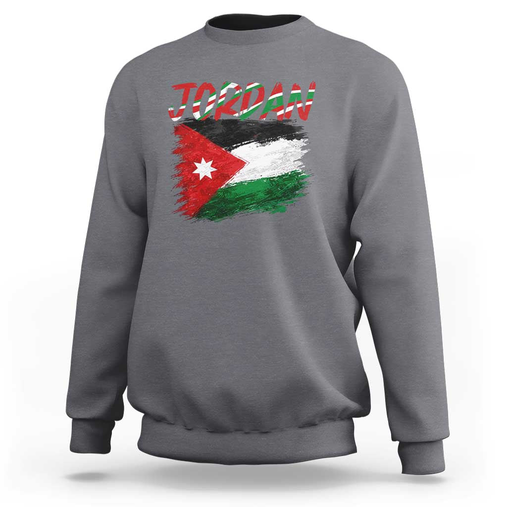 Vintage Jordan Pride Sweatshirt Proud Jordanian Roots Gift