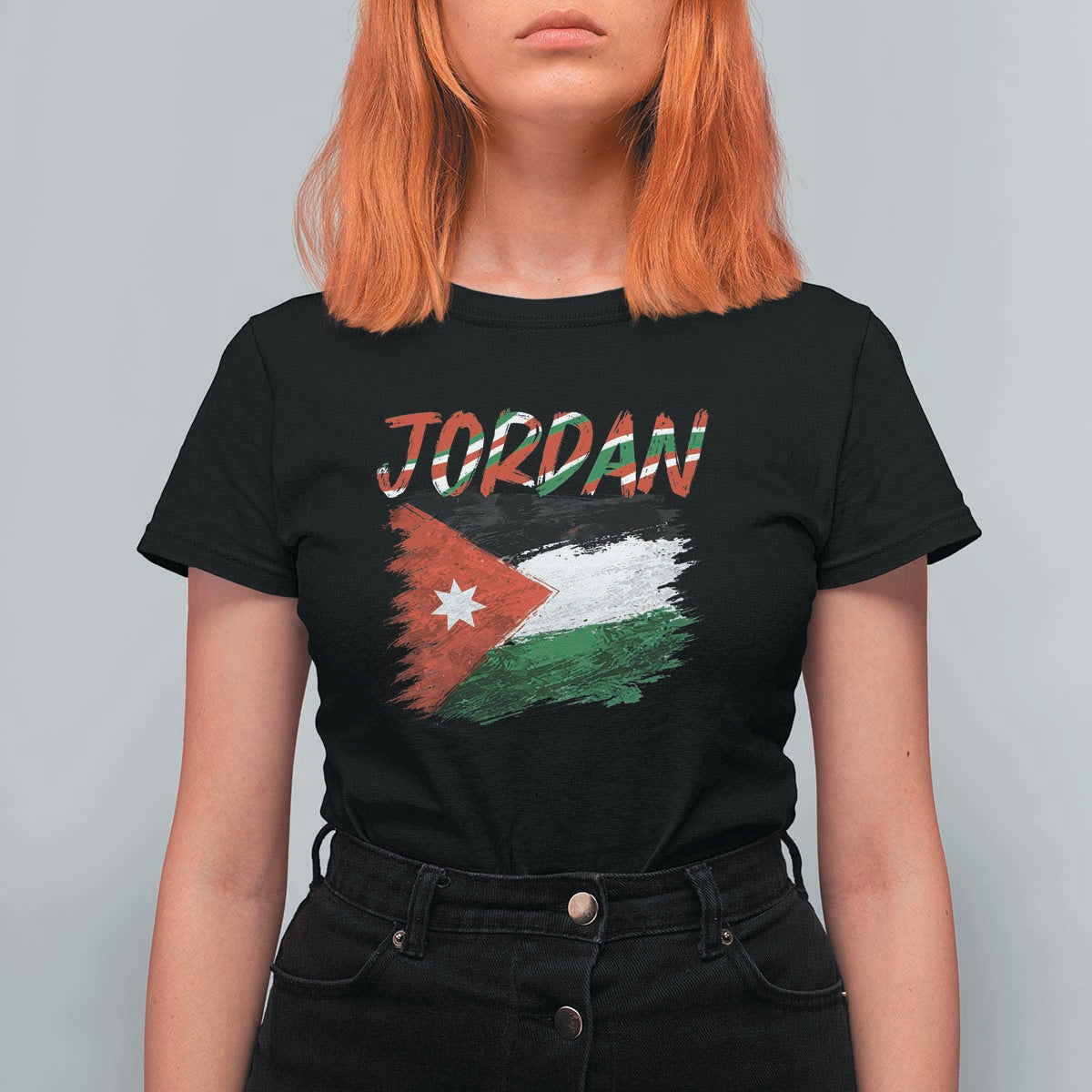 Vintage Jordan Pride T Shirt For Women Proud Jordanian Roots Gift