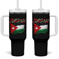 Vintage Jordan Pride Tumbler With Handle Proud Jordanian Roots Gift