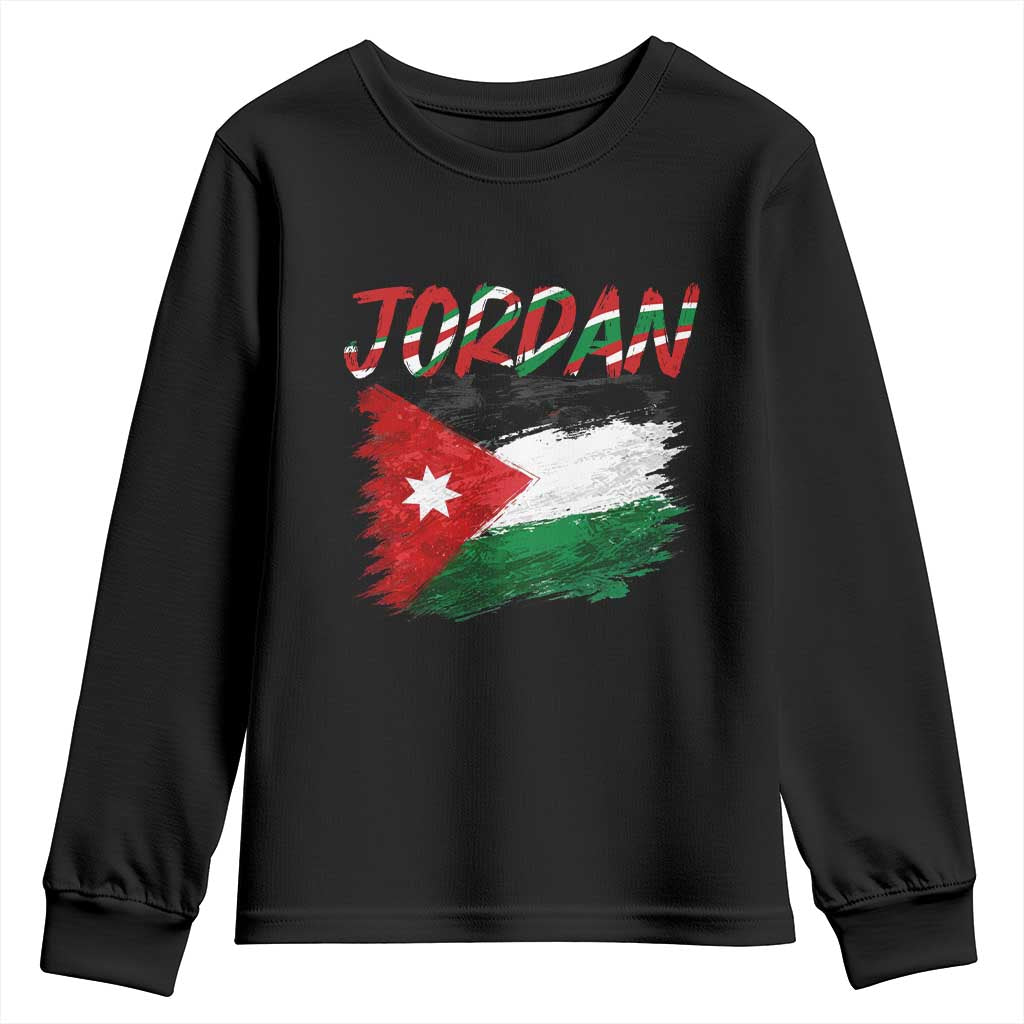 Vintage Jordan Pride Youth Sweatshirt Proud Jordanian Roots Gift