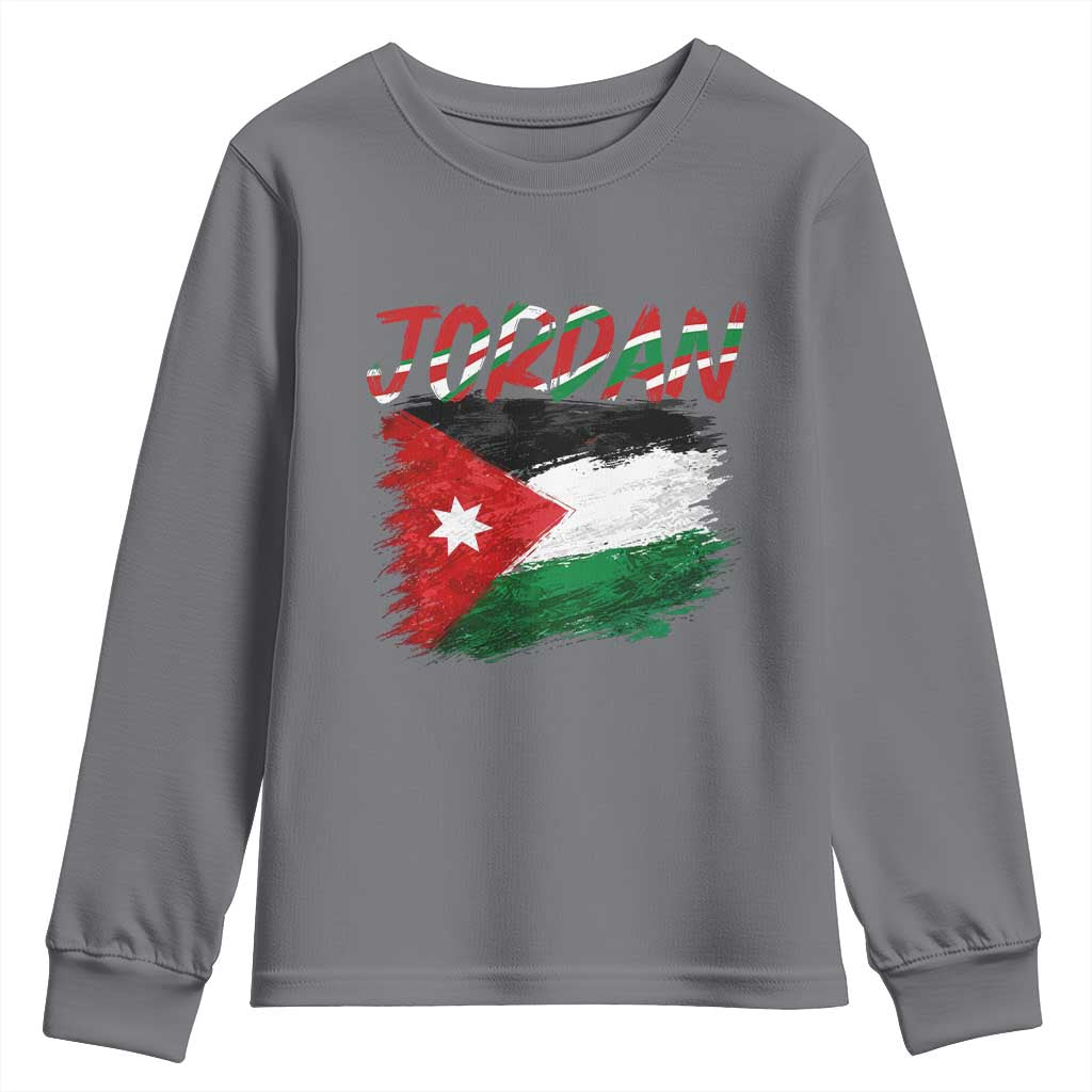 Vintage Jordan Pride Youth Sweatshirt Proud Jordanian Roots Gift