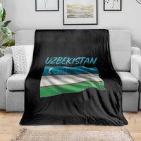 Vintage Uzbekistan Flag Throw Blanket Proud Uzbek Roots Gift