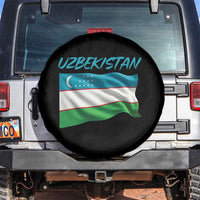 Vintage Uzbekistan Flag Spare Tire Cover Proud Uzbek Roots Gift