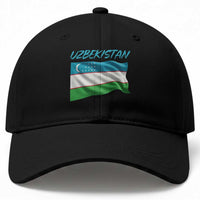 Vintage Uzbekistan Flag Baseball Cap Proud Uzbek Roots Gift
